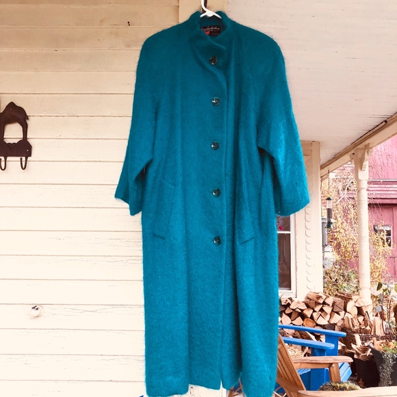 GEORGE DAVID FASHIONS mohair coat/gorgeous color - Picture 3 of 8
